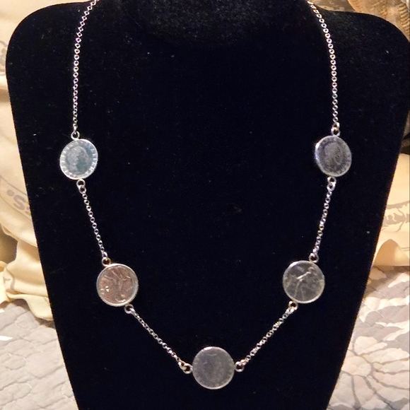 Milor Italy Jewelry - Milor Italian Sterling Silver 6 Coin Necklace
